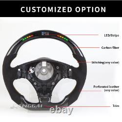Carbon Fiber LED Alcantara Steering Wheel for 09-15 Maserati GranTurismo GT
