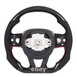 Carbon Fiber LED Flat Sport Steering Wheel No Heated For Chrysler 300 2015-2022