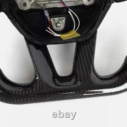 Carbon Fiber LED Flat Sport Steering Wheel No Heated For Chrysler 300 2015-2022