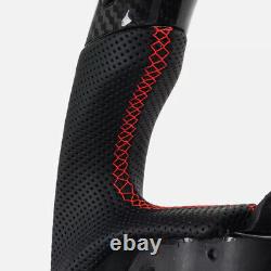 Carbon Fiber LED Flat Sport Steering Wheel No Heated For Chrysler 300 2015-2022
