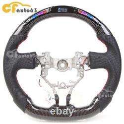 Carbon Fiber LED Perforated Leather Steering Wheel For 12-16 Toyota GT86 BRZ