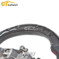 Carbon Fiber LED Perforated Leather Steering Wheel For 12-16 Toyota GT86 BRZ