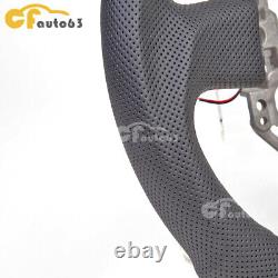 Carbon Fiber LED Perforated Leather Steering Wheel For 12-16 Toyota GT86 BRZ