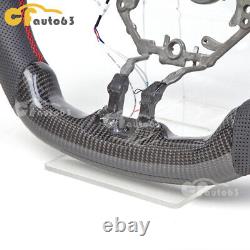 Carbon Fiber LED Perforated Leather Steering Wheel For 12-16 Toyota GT86 BRZ