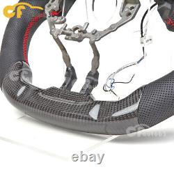 Carbon Fiber LED Perforated Leather Steering Wheel For 12-16 Toyota GT86 BRZ