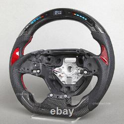 Carbon Fiber LED Perforated Steering Wheel Fit 16+ Chevrolet Camaro with Heated