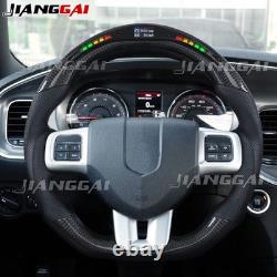 Carbon Fiber LED Steering Wheel Fit Dodge Charger Challenger Durango with Heated