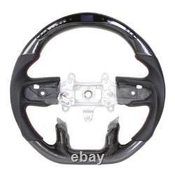 Carbon Fiber LED Steering Wheel Fit Dodge RAM 1500 with Heated 2019-2024 Manual
