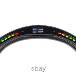 Carbon Fiber LED Steering Wheel Fit Dodge RAM 1500 with Heated 2019-2024 Manual