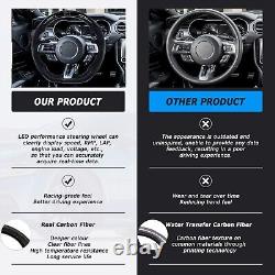 Carbon Fiber LED Steering Wheel For Ford Mustang EcoBoost GT 2018-2023 withHeated