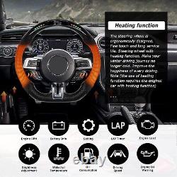 Carbon Fiber LED Steering Wheel For Ford Mustang EcoBoost GT 2018-2023 withHeated