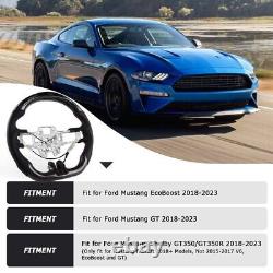 Carbon Fiber LED Steering Wheel For Ford Mustang EcoBoost GT 2018-2023 withHeated
