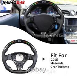 Carbon Fiber LED Steering Wheel for 09+ Maserati GranTurismo GT Italian Stitch