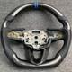Carbon Fiber Leather Blue stitching Steering Wheel 2022 Cadillac CT4 with heated