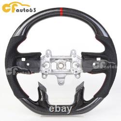Carbon Fiber Leather Steering Wheel Fit 19+ Dodge Ram 1500 No Heated US Stock