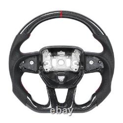 Carbon Fiber Leather Steering Wheel for Dodge Charger Challenger OHC Motors BT