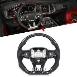 Carbon Fiber Leather Steering Wheel for Dodge Charger Challenger OHC Motors BT