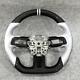 Carbon Fiber Leather White Center Strip Steering Wheel for2018-2020 Ford Mustang