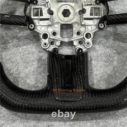 Carbon Fiber Leather White Center Strip Steering Wheel for2018-2020 Ford Mustang
