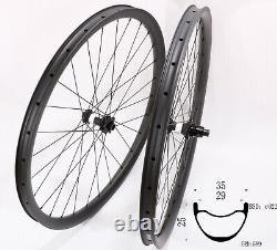 Carbon Fiber MTB Bicycle Wheelset 29er XC/ AM 35mm Width 25mm Depth Tubeless