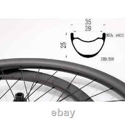 Carbon Fiber MTB Bicycle Wheelset 29er XC/ AM 35mm Width 25mm Depth Tubeless