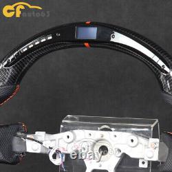 Carbon Fiber Perforated Leather LED Steering Wheel For 2015+ Nissan 370Z Z34