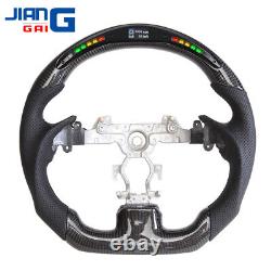 Carbon Fiber Perforated Leather LED Steering Wheel for INFINITI 08-13 G37X G37