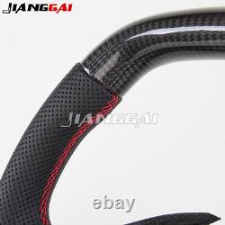 Carbon Fiber Perforated Leather Steering Wheel Fit 2020+ Corvette C8 No Heated