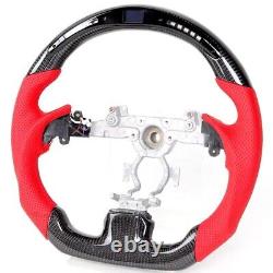 Carbon Fiber Perforated Leather Steering Wheel For 2008+ Infiniti G37 G37X