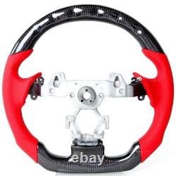 Carbon Fiber Perforated Leather Steering Wheel For 2008+ Infiniti G37 G37X