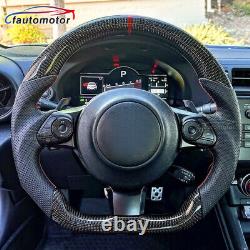 Carbon Fiber Perforated Steering Wheel Fit 16+ Toyota 86 Subaru BRZ Scion FR-S