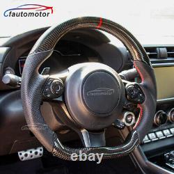 Carbon Fiber Perforated Steering Wheel Fit 16+ Toyota 86 Subaru BRZ Scion FR-S