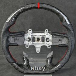 Carbon Fiber Perforated Steering Wheel for 2019-2021 Dodge Ram 1500 with Heated