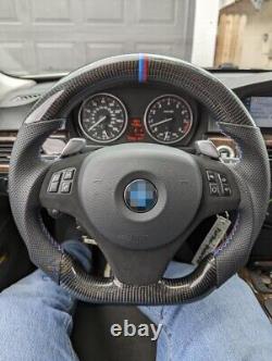 Carbon Fiber Perforated Steering Wheel for BMW E90 E92 E93 M3 328i 335i Auto