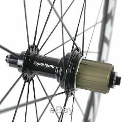 Carbon Fiber Road Bicycle 700c Wheelset Matte 50mm Clincher Carbon Wheels R13