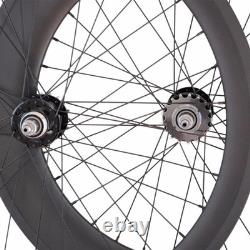Carbon Fiber Road Bicycle Wheelset 700C 25mm Width 60mm/88mm Depth Clincher