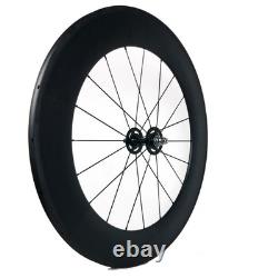 Carbon Fiber Road Bicycle Wheelset 700C 25mm Width 60mm/88mm Depth Clincher