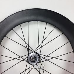 Carbon Fiber Road Bicycle Wheelset 700C 25mm Width 60mm/88mm Depth Clincher