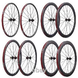 Carbon Fiber Road Bike Disc Wheels with Novatec D791SB-CL D792SB-CL Center Lock