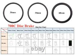 Carbon Fiber Road Bike Disc Wheels with Novatec D791SB-CL D792SB-CL Center Lock