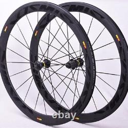 Carbon Fiber Road Bike Wheels 700c Tubular or Clincher Rim Bicycle Wheelset