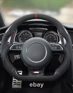 Carbon Fiber Sport Customized Steering Wheel for Audi S4 S5 RS3 RS4 RS5 RS6 RS7