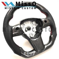 Carbon Fiber Sport Steering Wheel For TESLA MODEL3 2017-2017 BLACK LEATHER