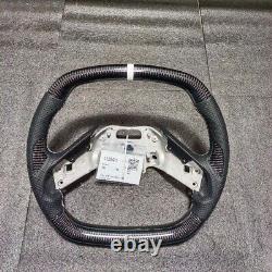 Carbon Fiber Steering Whee Withwhite Stripe Fit Chevrolet Corvette C8 Z51 2020+