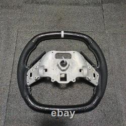 Carbon Fiber Steering Whee Withwhite Stripe Fit Chevrolet Corvette C8 Z51 2020+