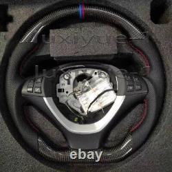 Carbon Fiber Steering Wheel + COVER For BMW X5 E70 X6 E72 Paddle not support