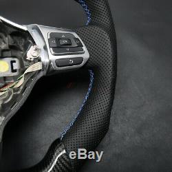 Carbon Fiber Steering Wheel Cover For VW Golf 6 GTI GTD R MK6 Jetta GLI Scirocco