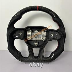 Carbon Fiber Steering Wheel D-shaped for Dodge Challenger Charger SRT 2015-2022