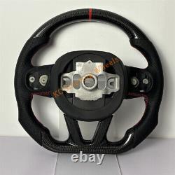 Carbon Fiber Steering Wheel D-shaped for Dodge Challenger Charger SRT 2015-2022