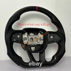 Carbon Fiber Steering Wheel D-shaped for Dodge Challenger Charger SRT 2015-2022